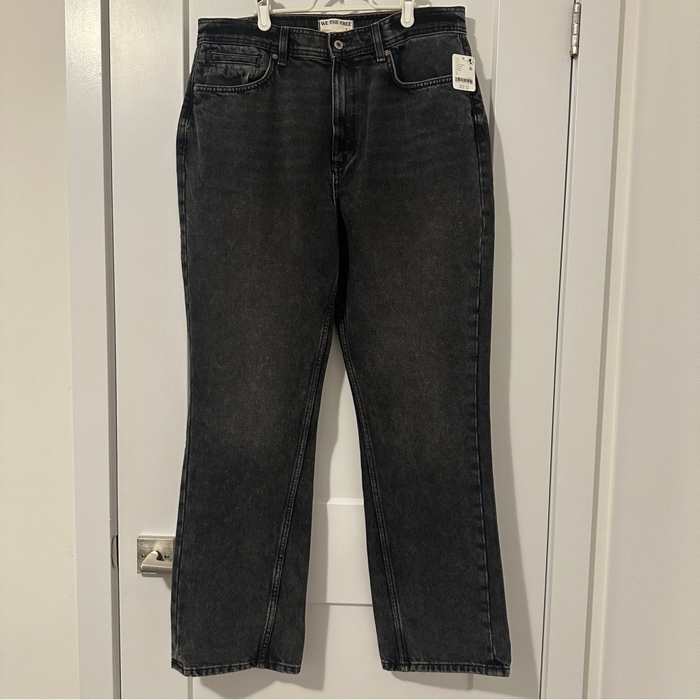Free People We The Free Xena Slim Straight Jeans in Dark Night Size 32 Women’s - Picture 2 of 16